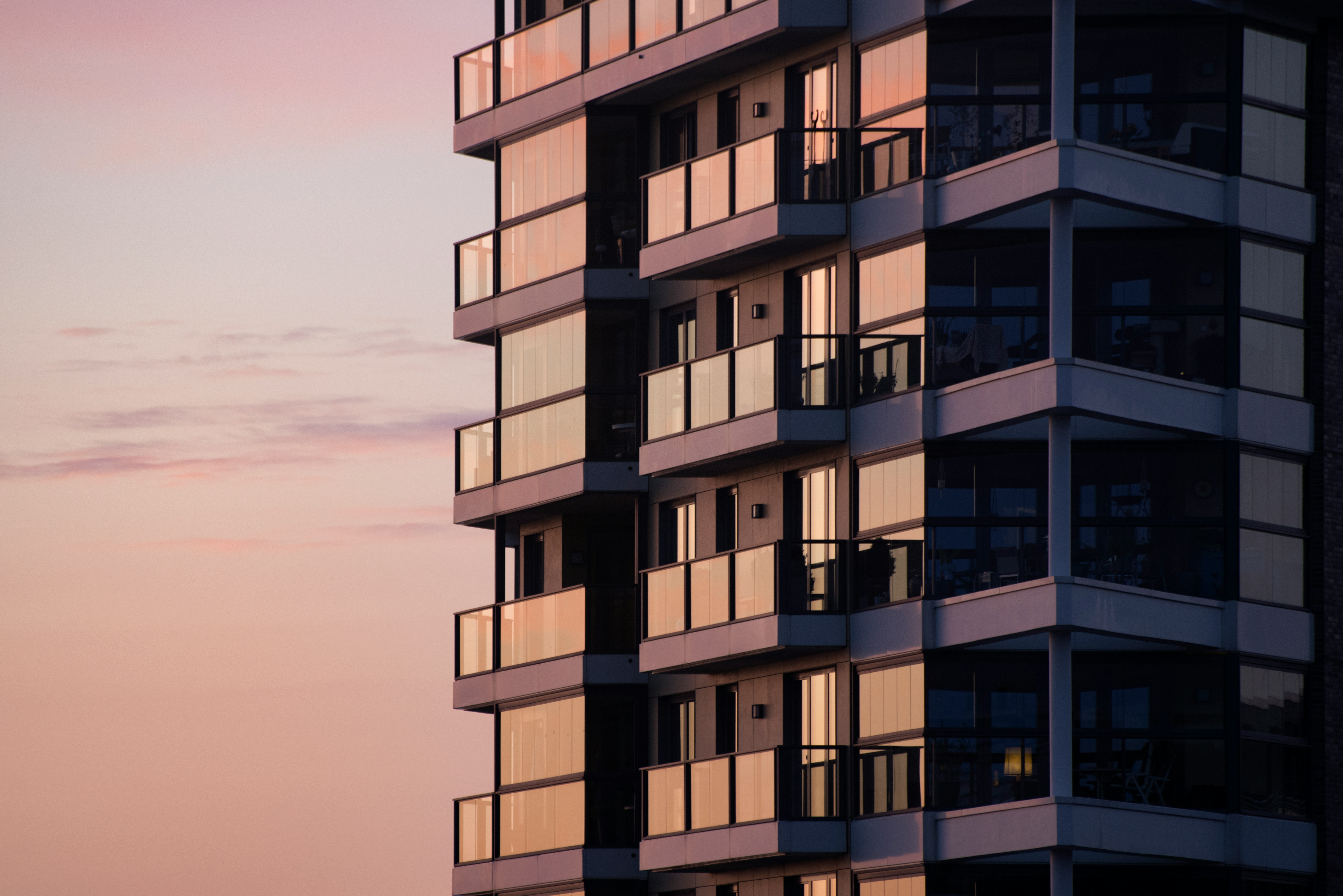 Modern residential apartment building